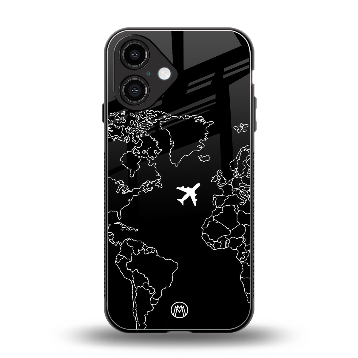 airplane flying wanderlust back phone cover | glass case for iphone 16