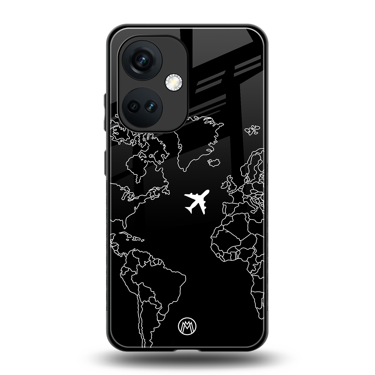 airplane flying wanderlust back phone cover | glass case for oneplus nord ce 3