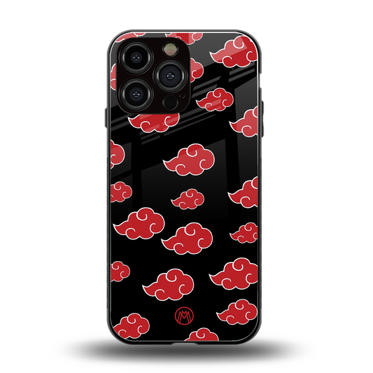 akatsuki naruto anime back phone cover | glass case for iphone 14 pro max