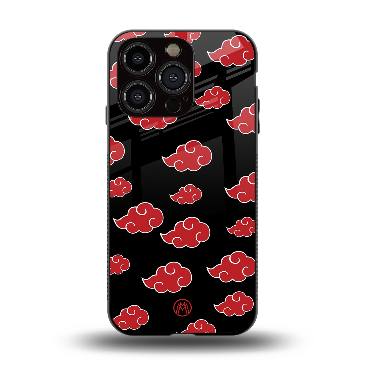 akatsuki naruto anime back phone cover | glass case for iphone 14 pro