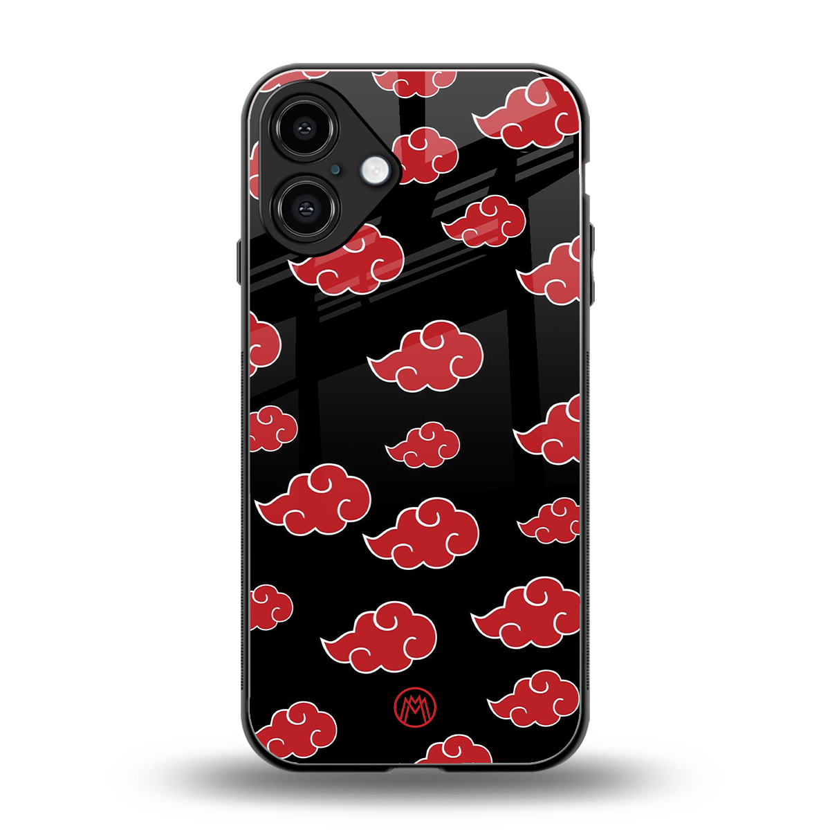 akatsuki naruto anime back phone cover | glass case for iphone 16 plus
