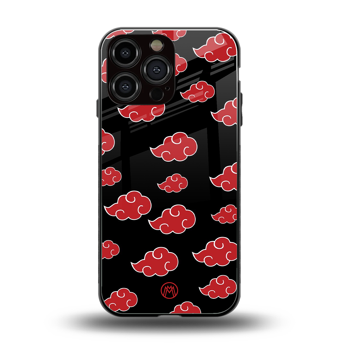 akatsuki naruto anime back phone cover | glass case for iphone 16 pro max