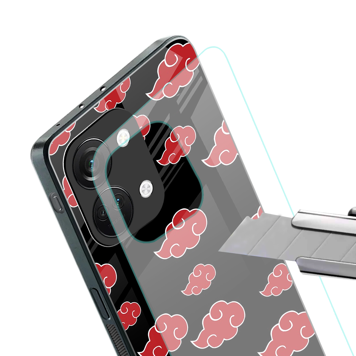 akatsuki naruto anime back phone cover | glass case for oneplus nord 3