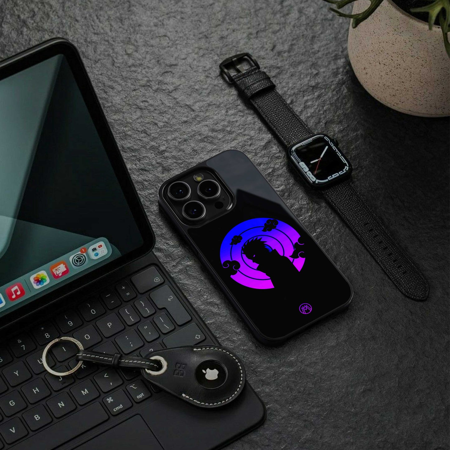 akatsuki minimalistic back phone cover | glass case for iphone 14 pro