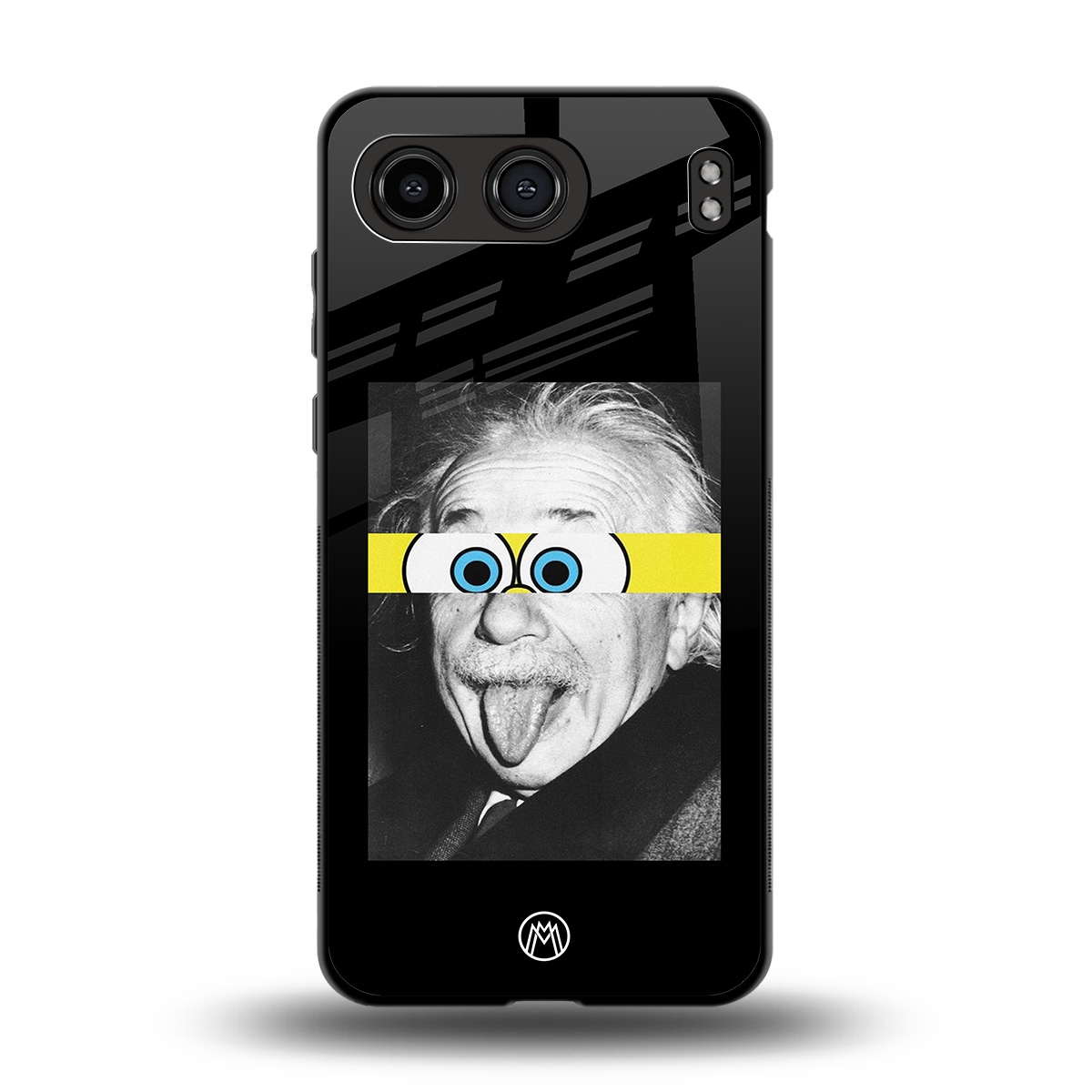 albert einstein spongebob squarepants back phone cover | glass case for oneplus nord 4