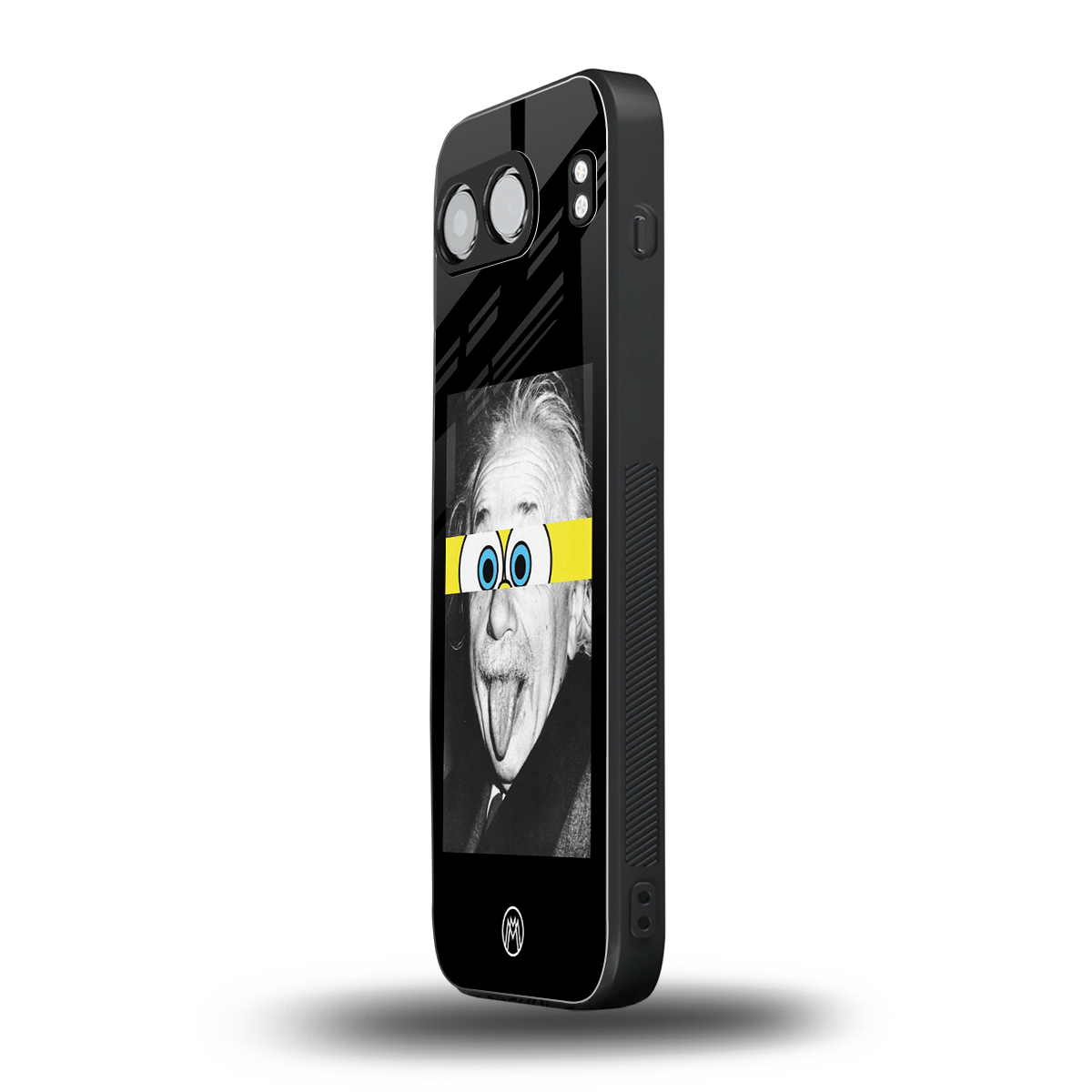 albert einstein spongebob squarepants back phone cover | glass case for oneplus nord 4