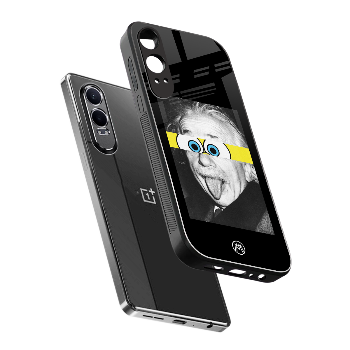 albert einstein spongebob squarepants back phone cover | glass case for oneplus nord ce 4 lite