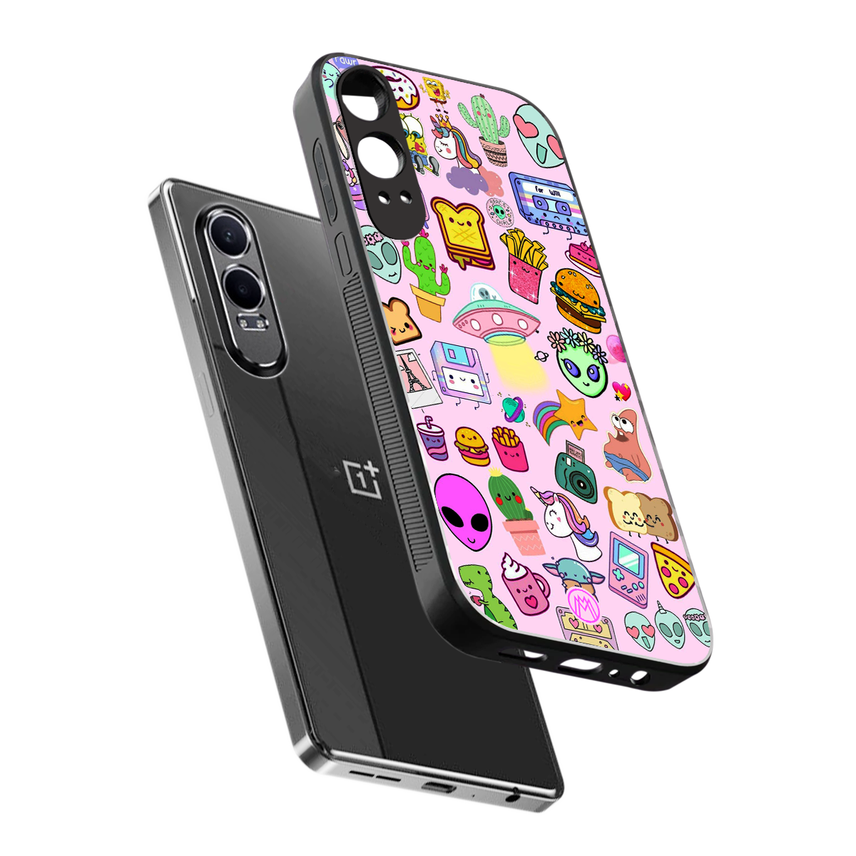 alien stickers studio back phone cover | glass case for oneplus nord ce 4 lite