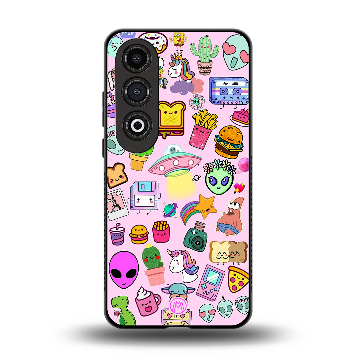 alien stickers studio back phone cover | glass case for oneplus nord ce 4