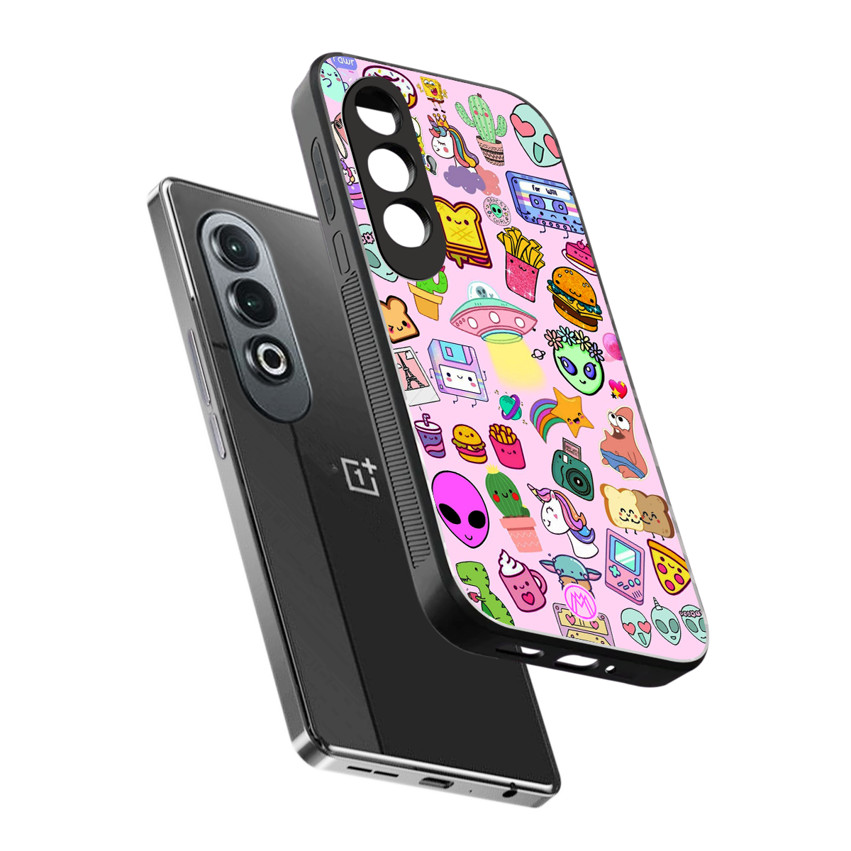alien stickers studio back phone cover | glass case for oneplus nord ce 4