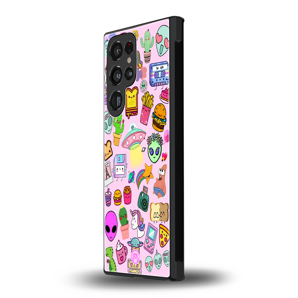 alien stickers studio back phone cover | glass case for samsung galaxy s24 ultra