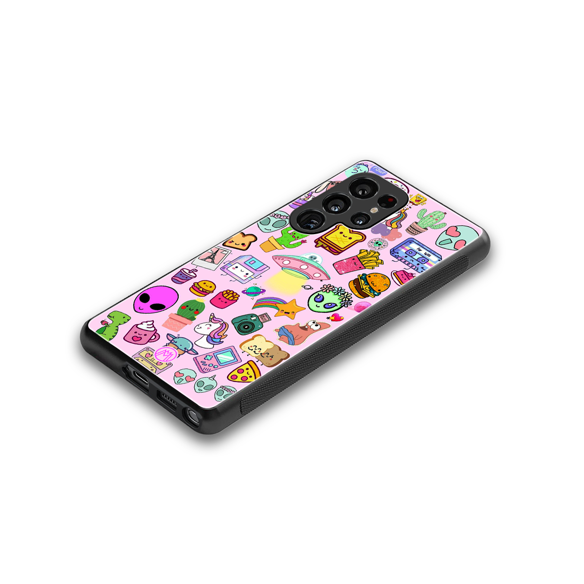alien stickers studio back phone cover | glass case for samsung galaxy s25 ultra