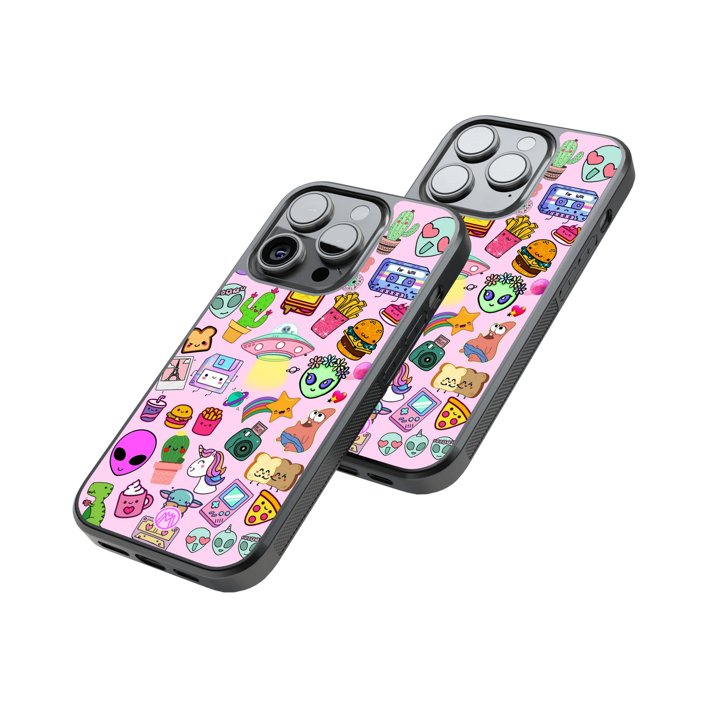 Protective Glass Back Phone Case Compatible with iPhone, Samsung, OnePlus, Pixel & More