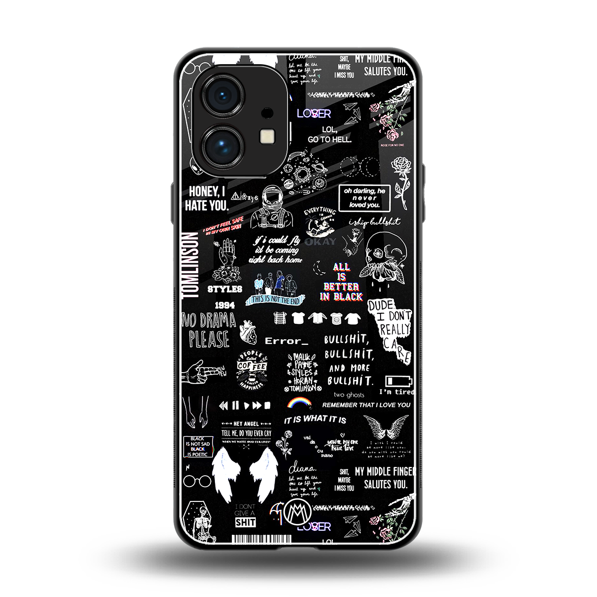 all is better in black back phone cover | glass case for nothing phone 1