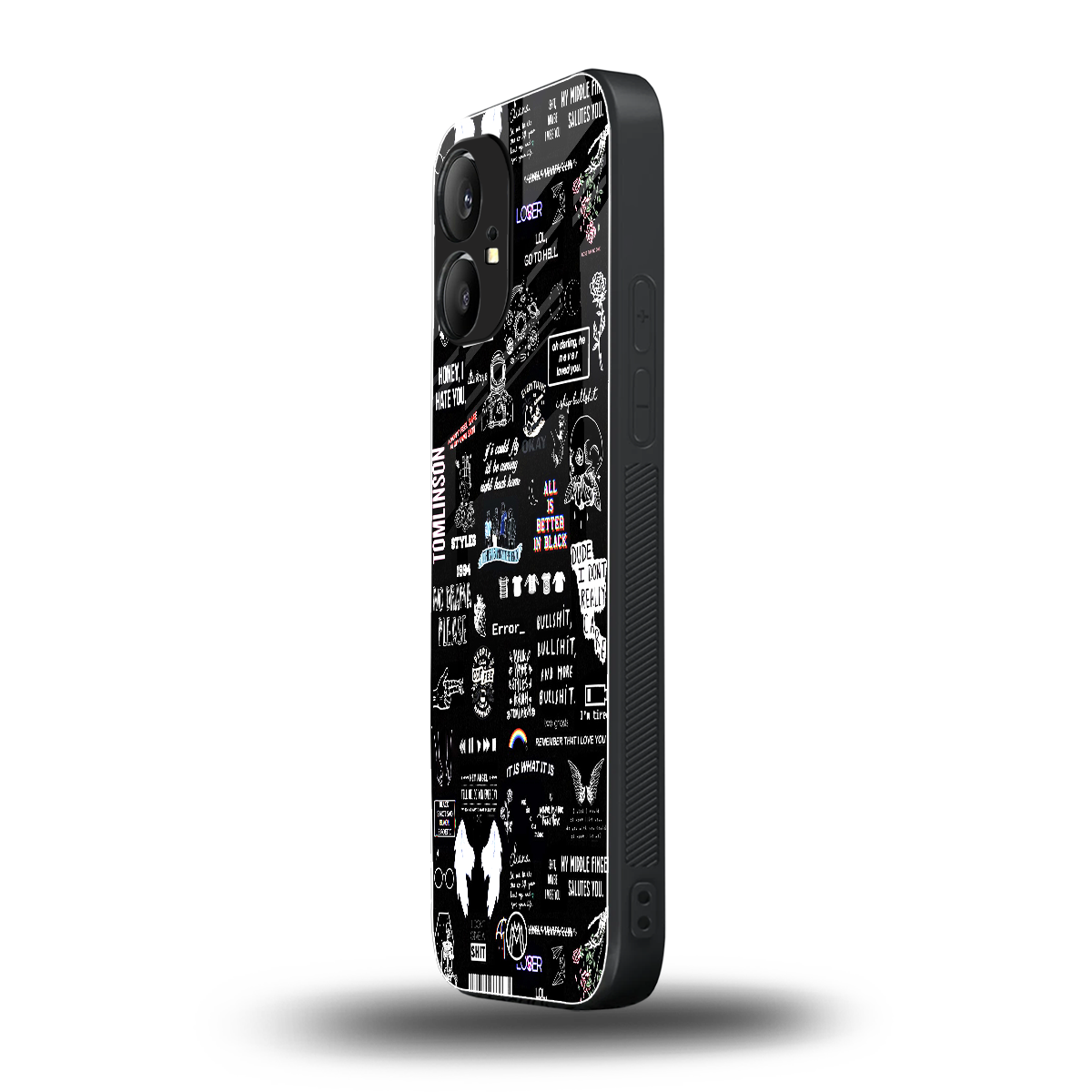all is better in black back phone cover | glass case for nothing phone 1