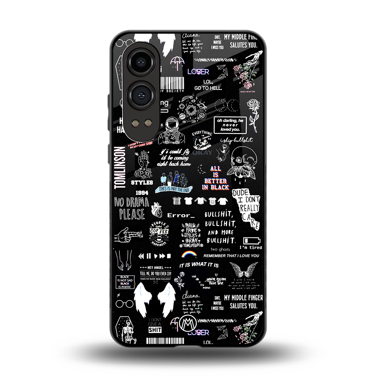 all is better in black back phone cover | glass case for oneplus nord ce 4 lite