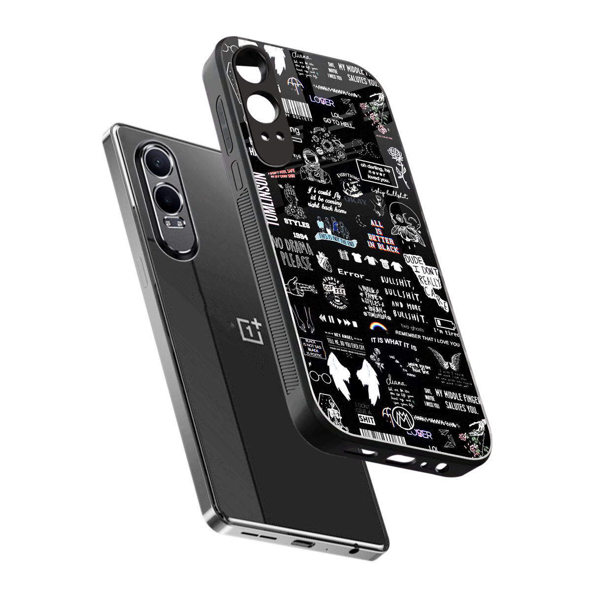 all is better in black back phone cover | glass case for oneplus nord ce 4 lite