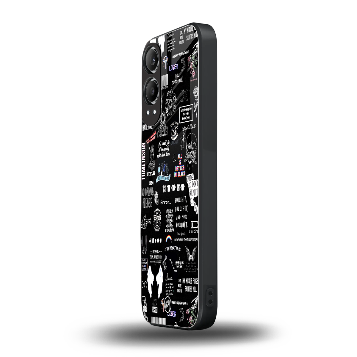 all is better in black back phone cover | glass case for oneplus nord ce 4 lite