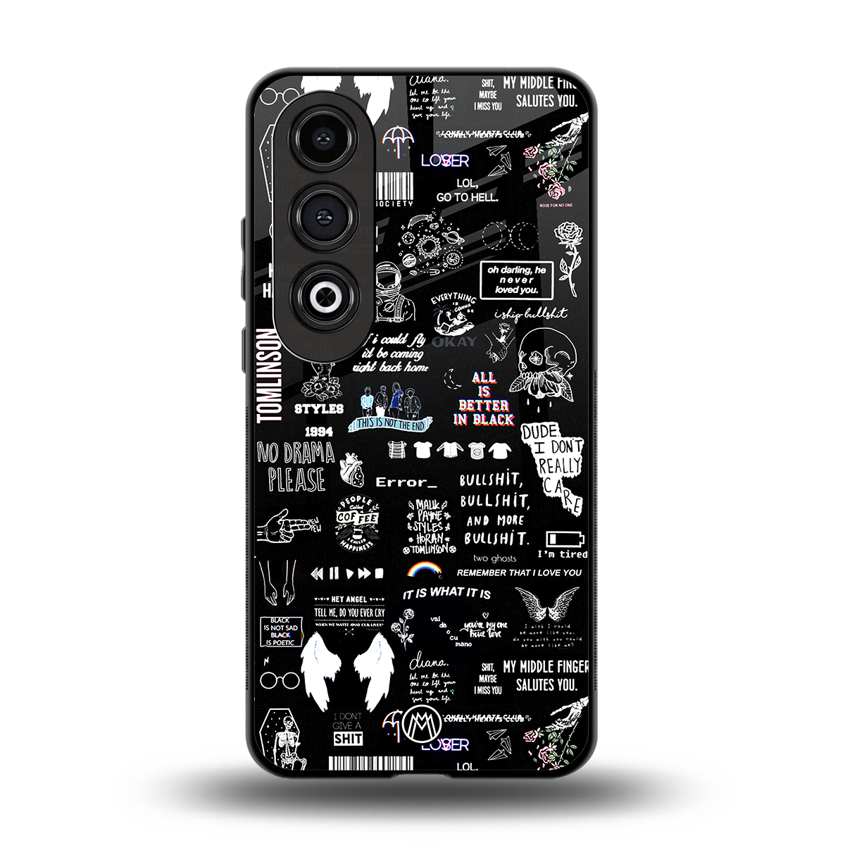 all is better in black back phone cover | glass case for oneplus nord ce 4