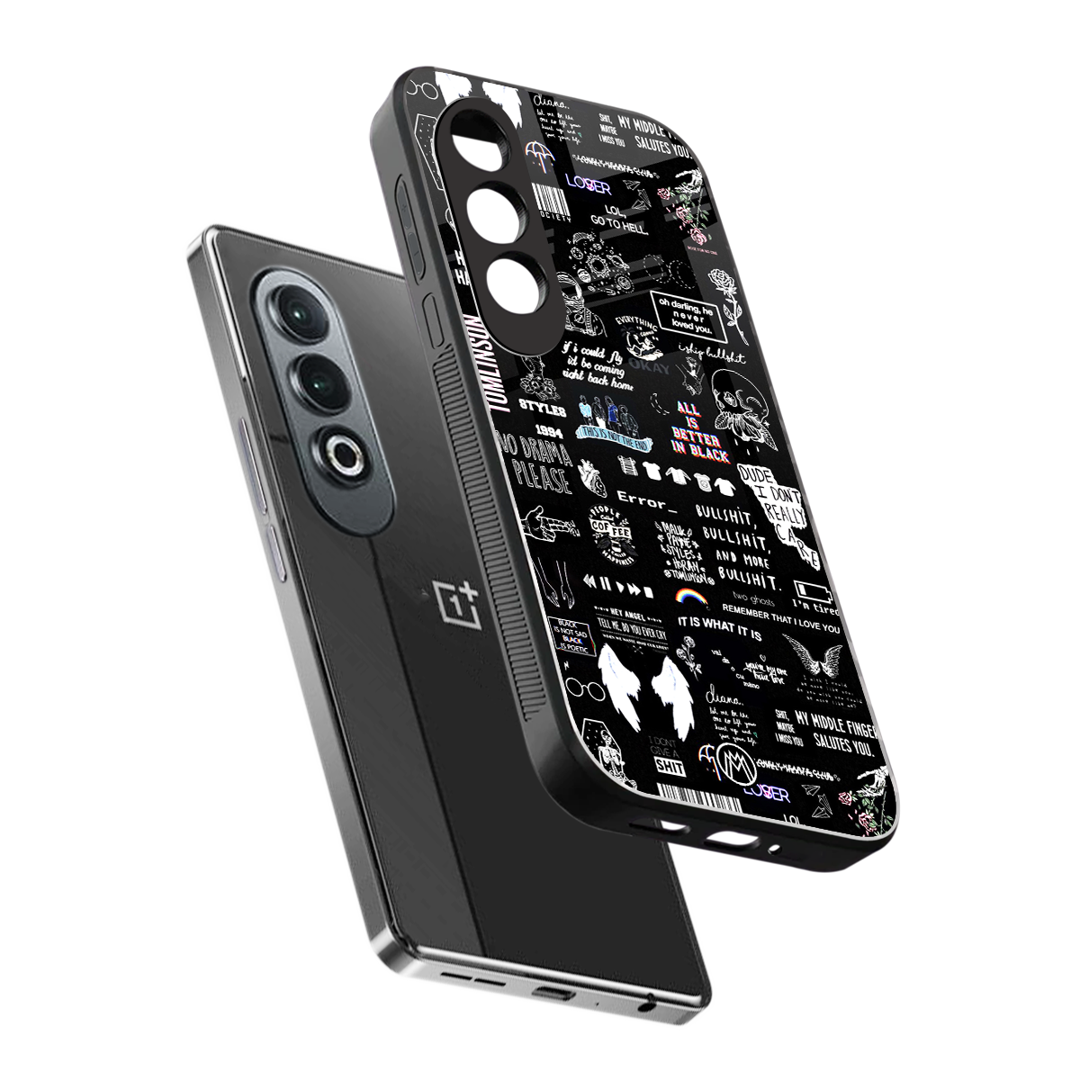 all is better in black back phone cover | glass case for oneplus nord ce 4