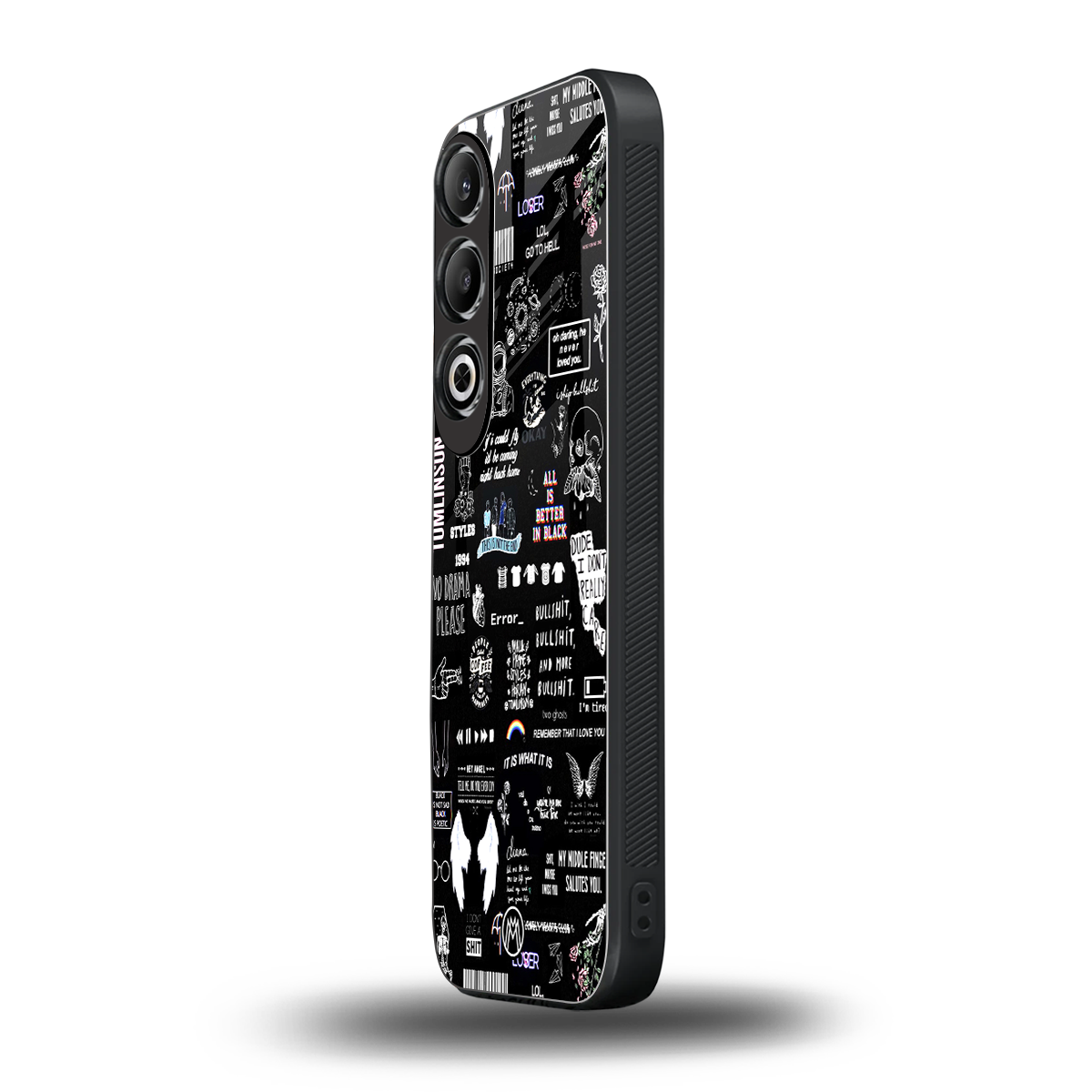 all is better in black back phone cover | glass case for oneplus nord ce 4