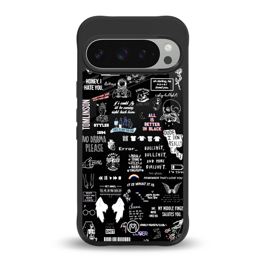 all is better in black back phone cover | glass case for google pixel 9 pro
