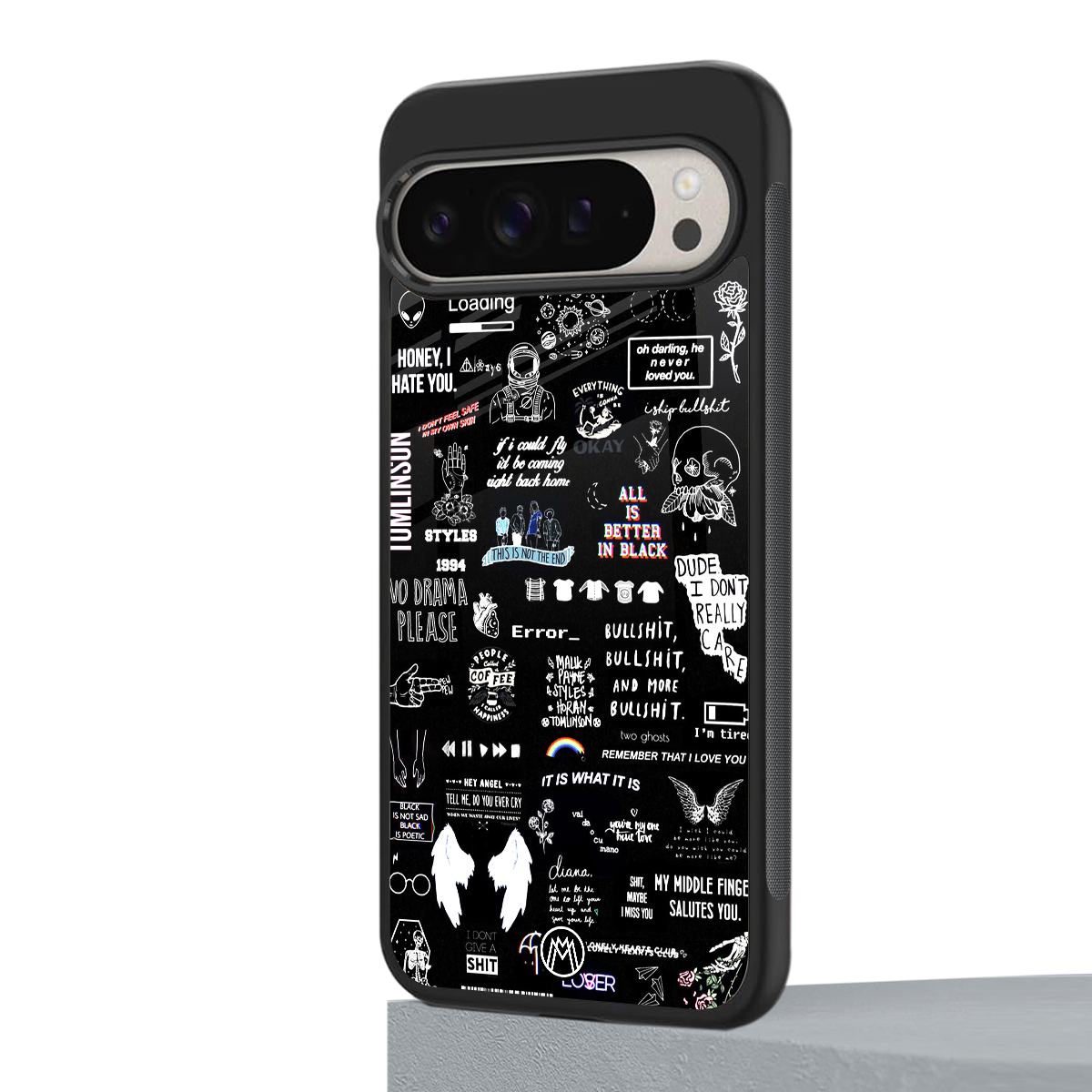 all is better in black back phone cover | glass case for google pixel 9 pro