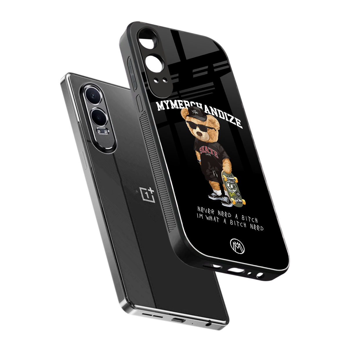 alpha bear back phone cover | glass case for oneplus nord ce 4 lite