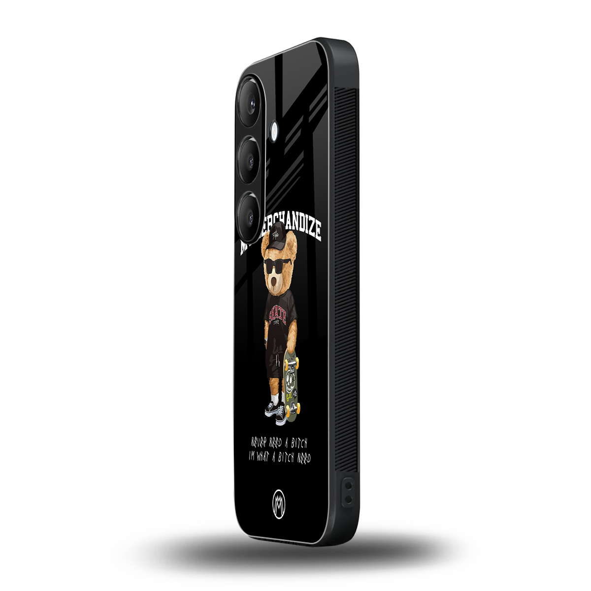alpha bear back phone cover | glass case for samsung galaxy s23 plus