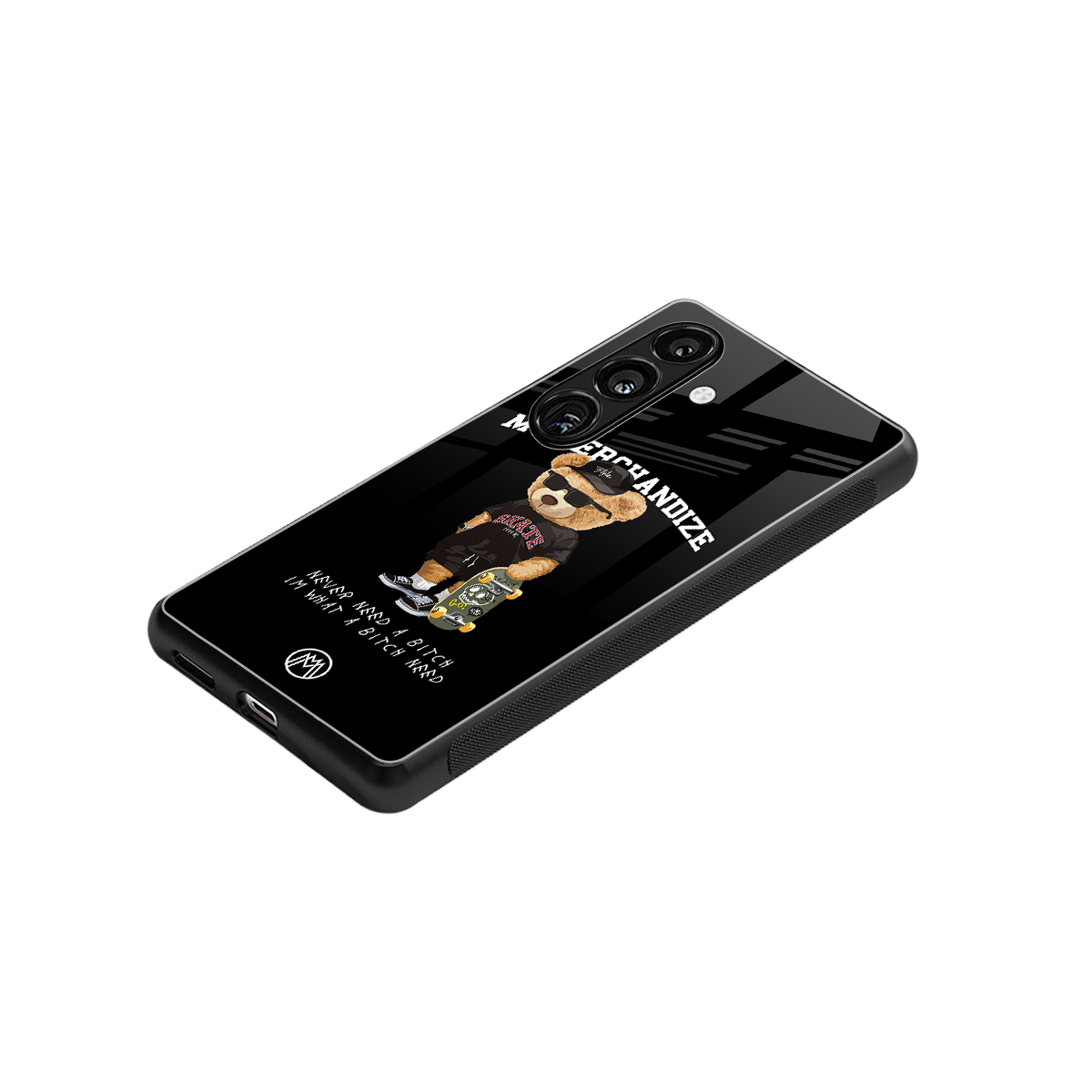 alpha bear back phone cover | glass case for samsung galaxy s23 plus