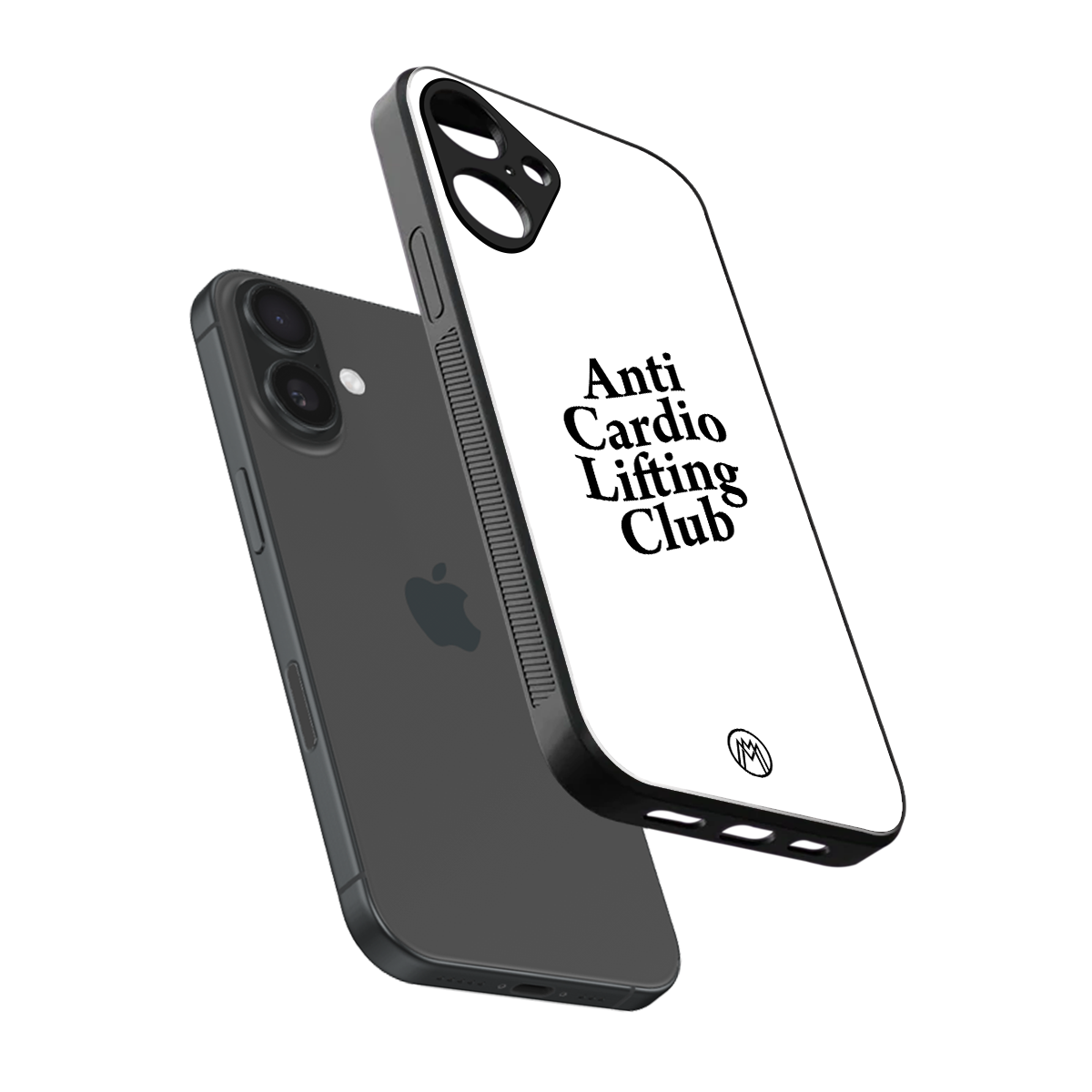 anti cardio lifting club back phone cover | glass case for iphone 16 plus