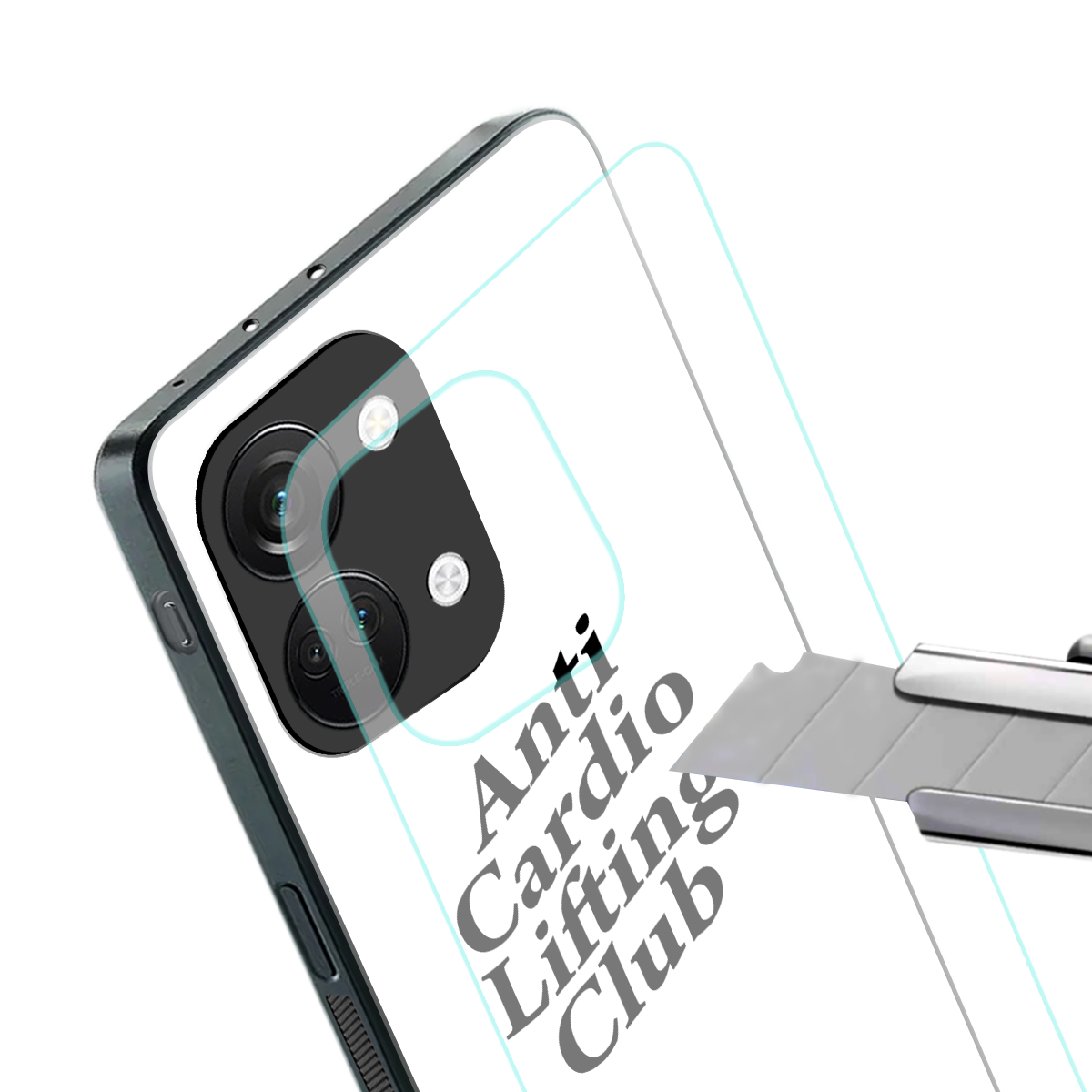 anti cardio lifting club back phone cover | glass case for oneplus nord 3