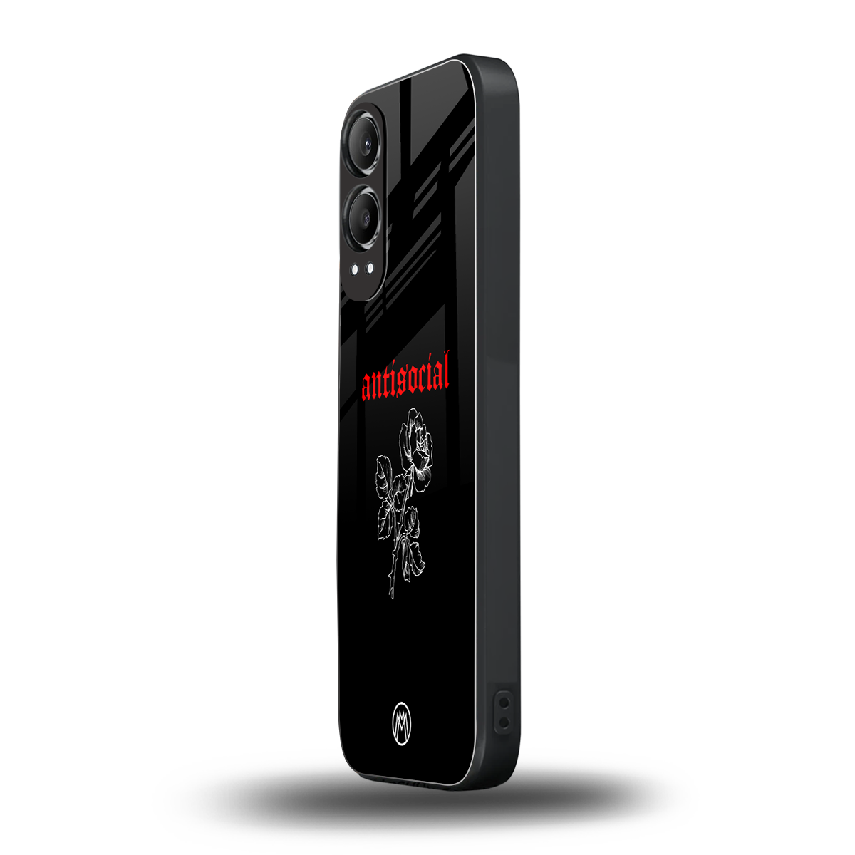 anti social black back phone cover | glass case for oneplus nord ce 4 lite