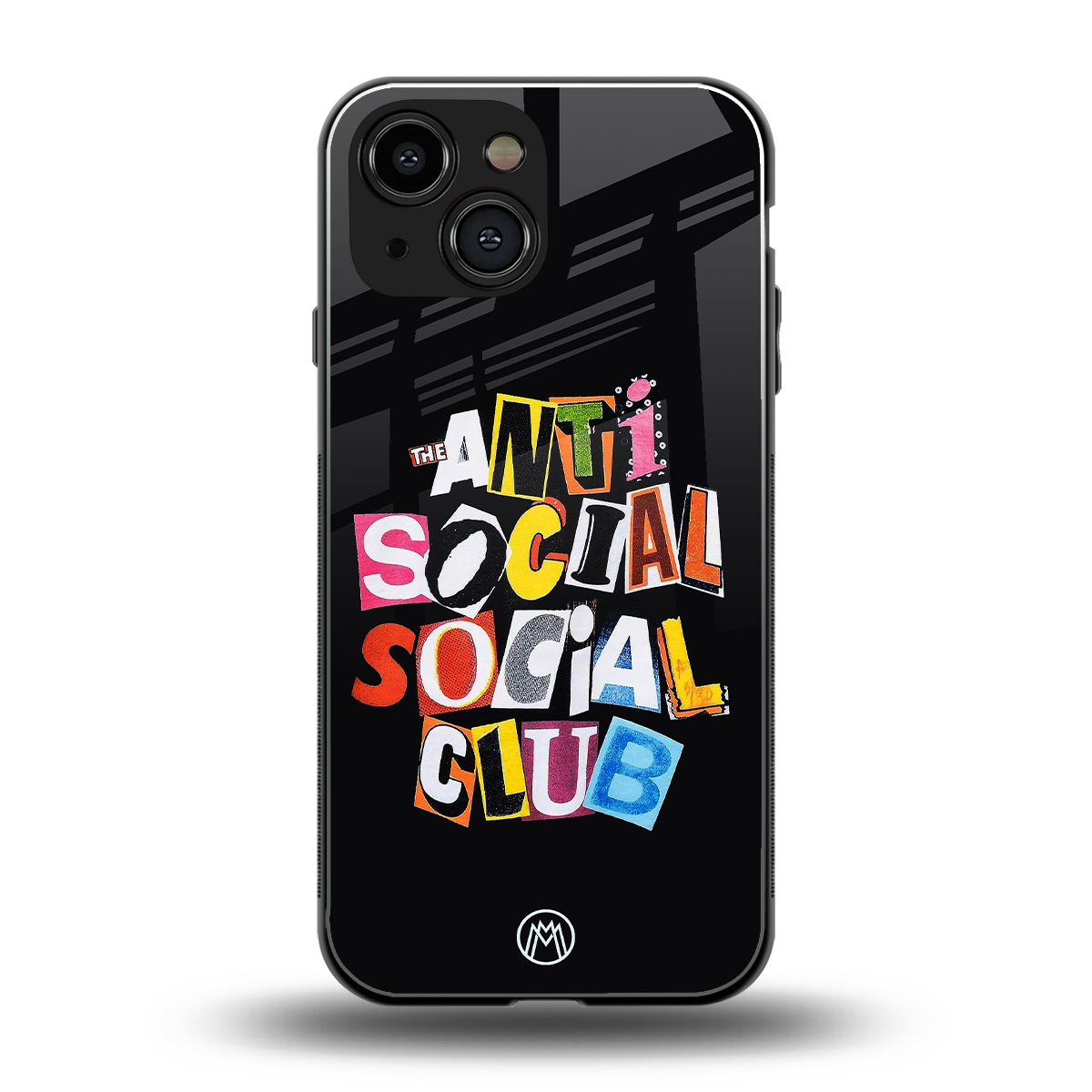 anti social club back phone cover | glass case for iphone 13 mini