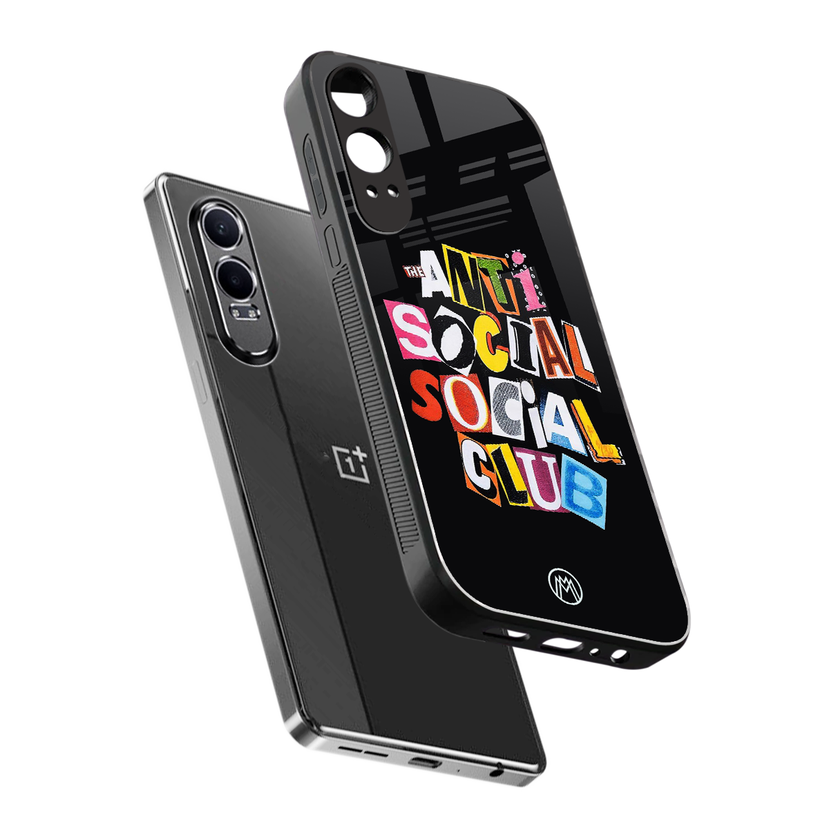 anti social club back phone cover | glass case for oneplus nord ce 4 lite