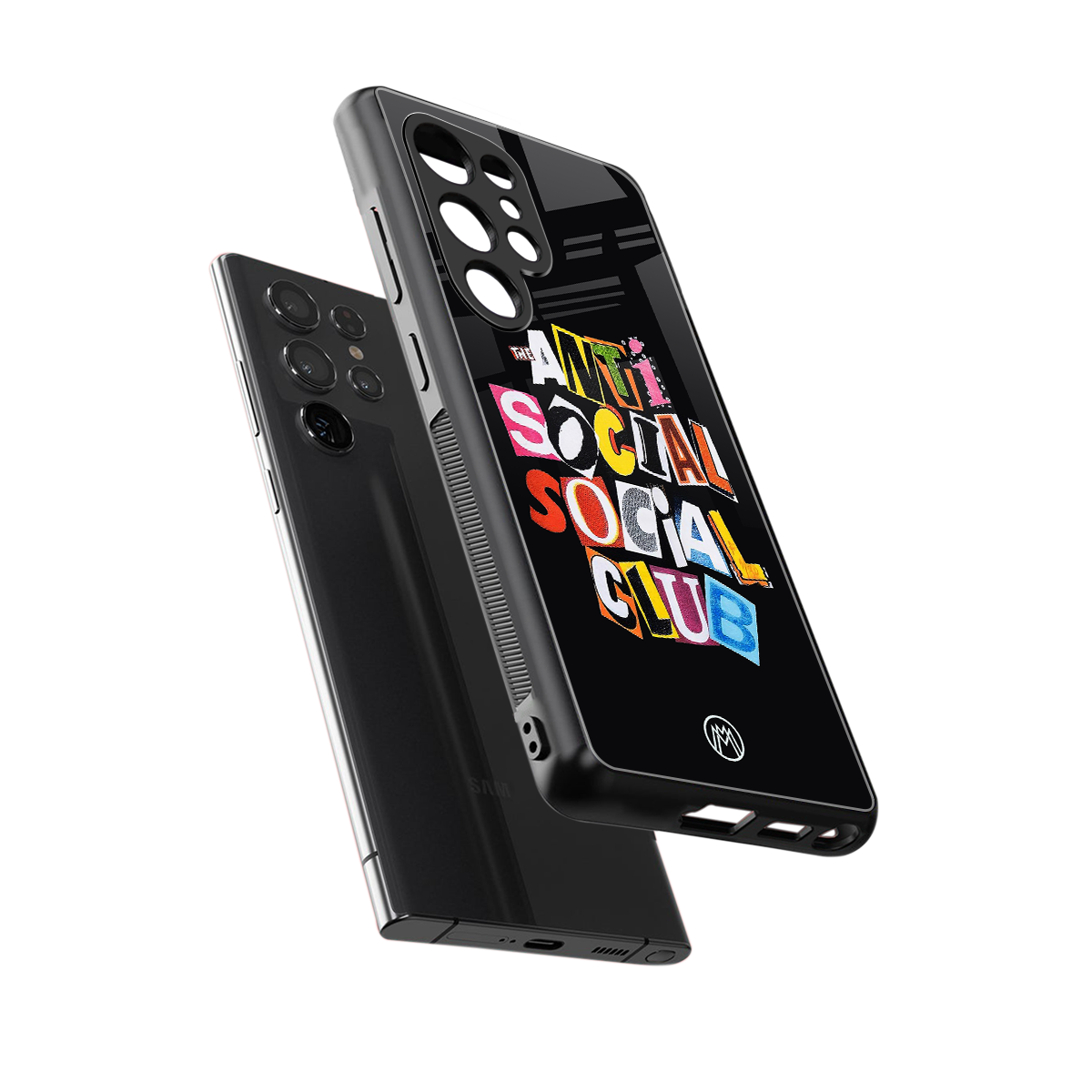 anti social club back phone cover | glass case for samsung galaxy s25 ultra