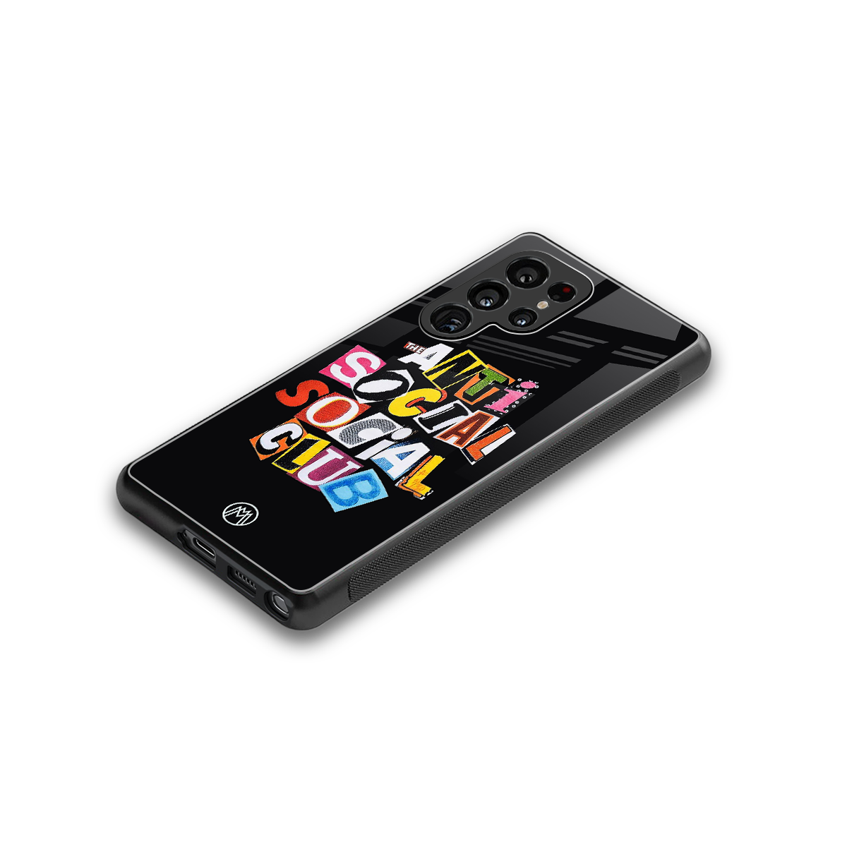 anti social club back phone cover | glass case for samsung galaxy s25 ultra
