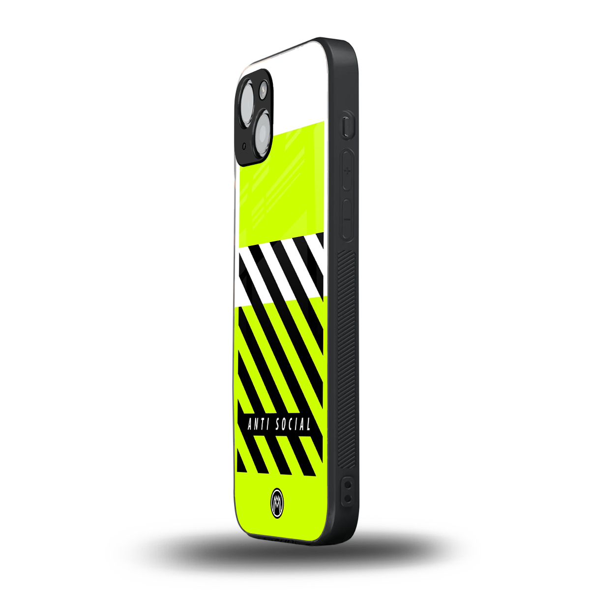 anti social back phone cover | glass case for iphone 15 plus