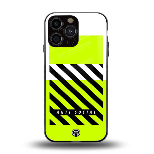 anti social back phone cover | glass case for iphone 14 pro max