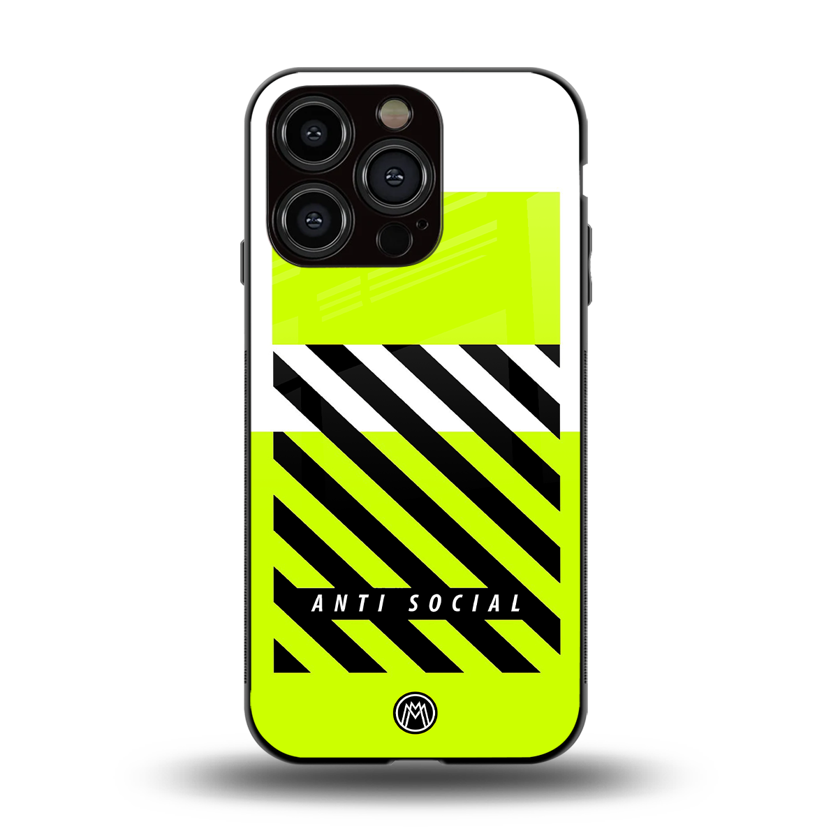 anti social back phone cover | glass case for iphone 14 pro