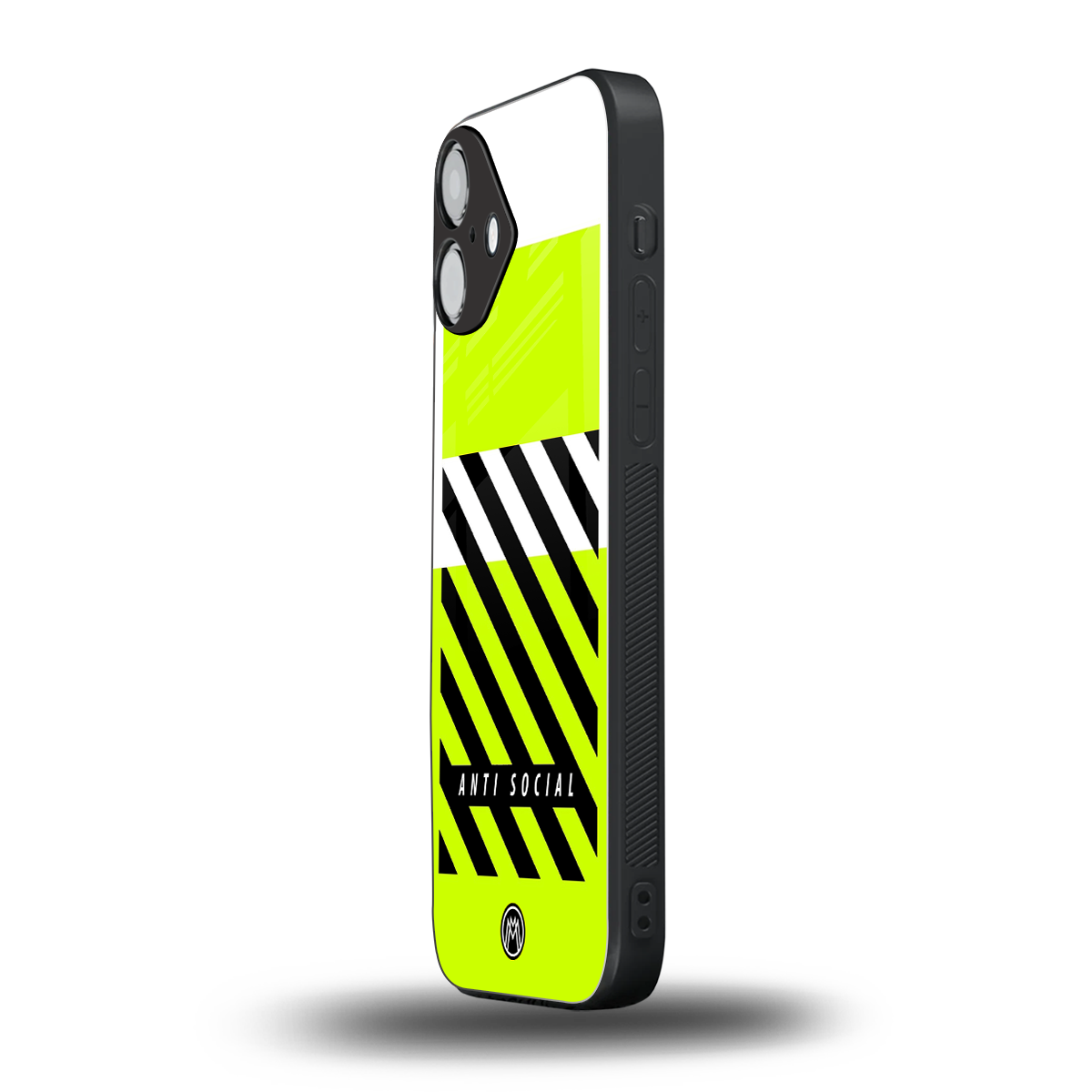 anti social back phone cover | glass case for iphone 16 plus