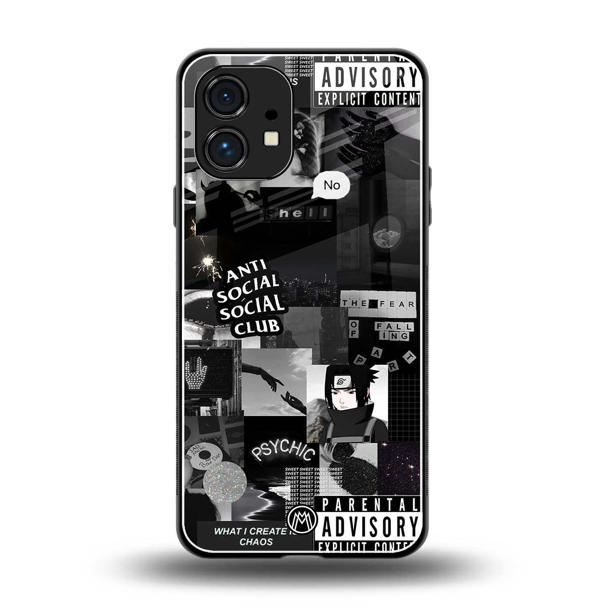 anti social social club dark edition back phone cover | glass case for nothing phone 1