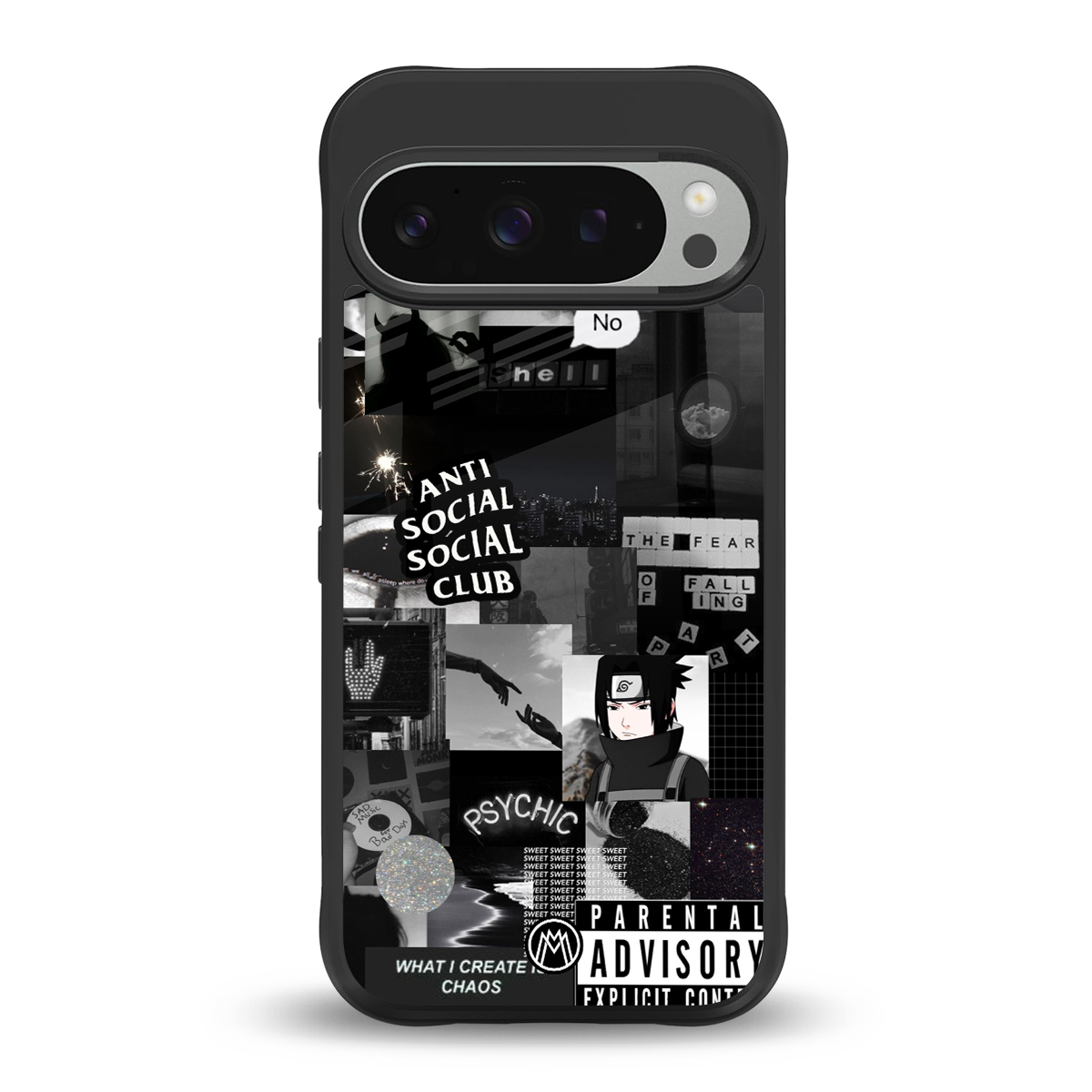 anti social social club dark edition back phone cover | glass case for google pixel 9 pro xl
