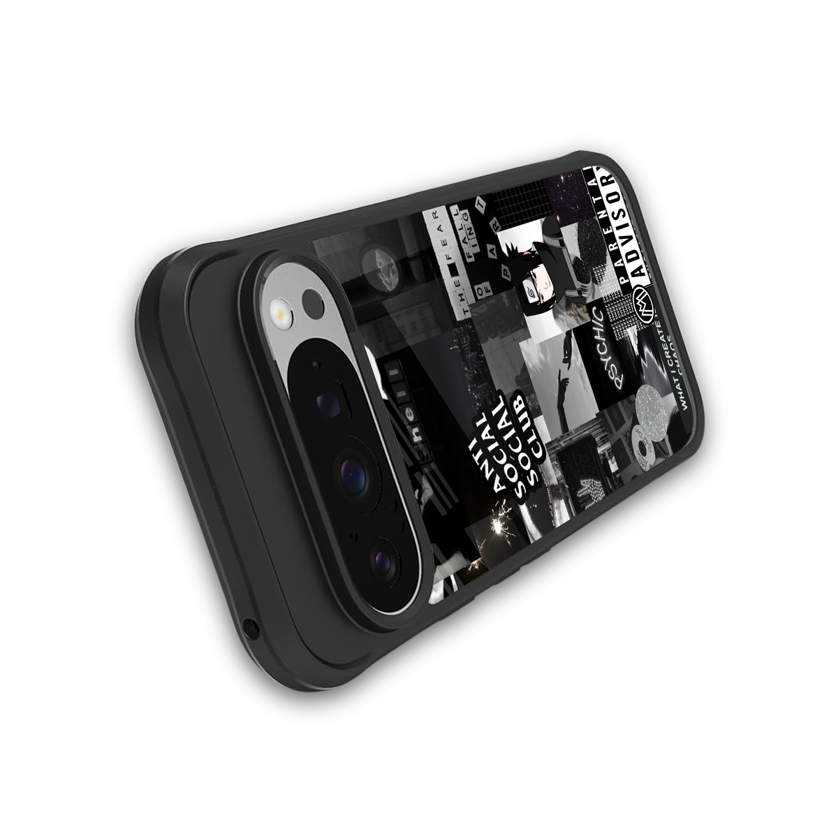 anti social social club dark edition back phone cover | glass case for google pixel 9 pro