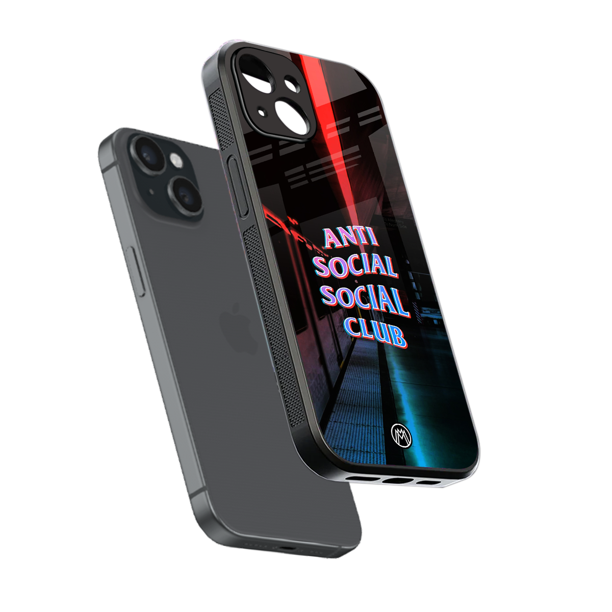 anti social social club back phone cover | glass case for iphone 13 mini