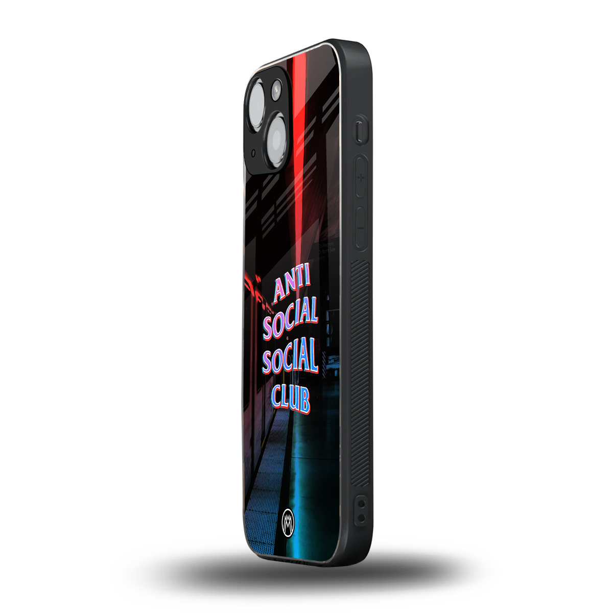 anti social social club back phone cover | glass case for iphone 13 mini