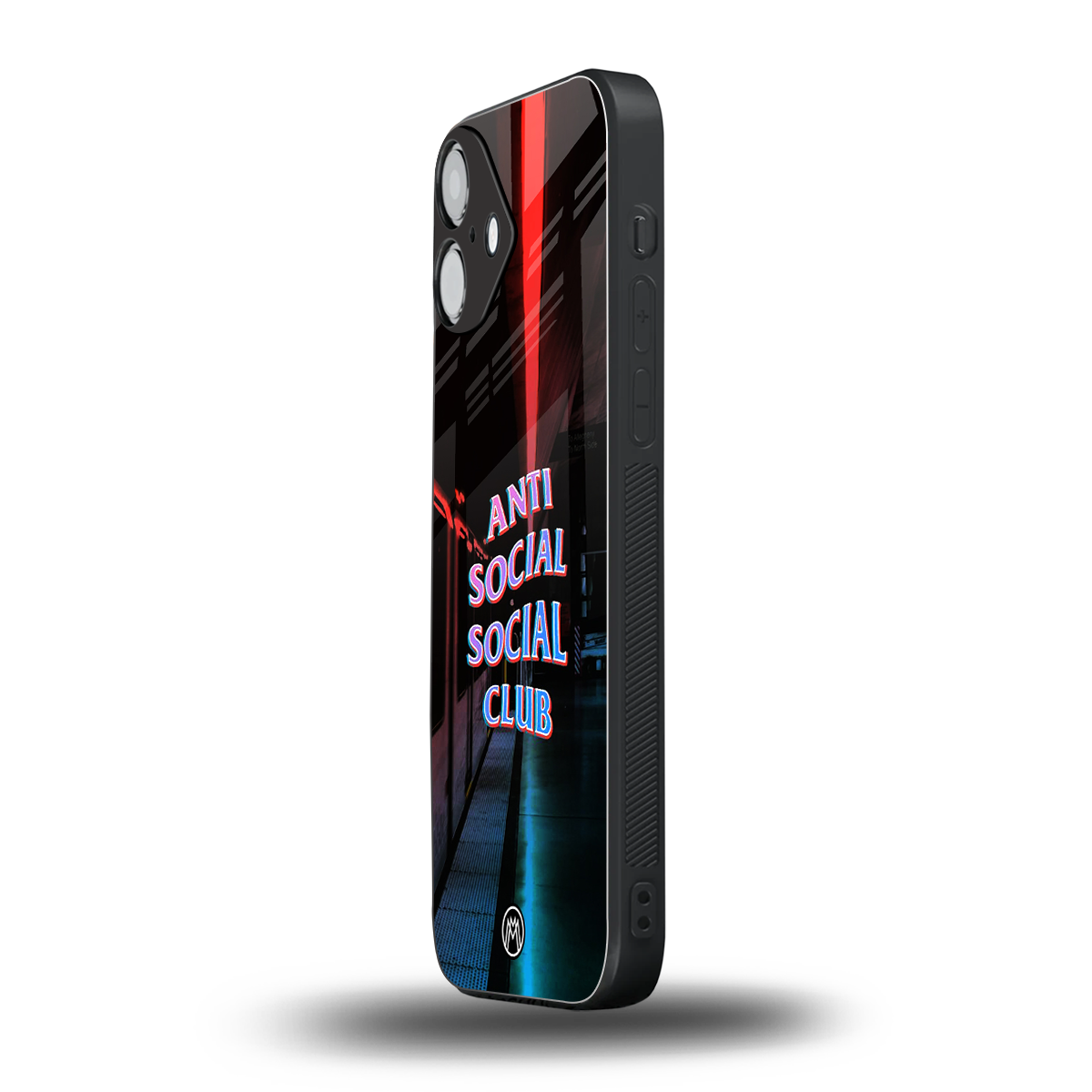 anti social social club back phone cover | glass case for iphone 16 plus