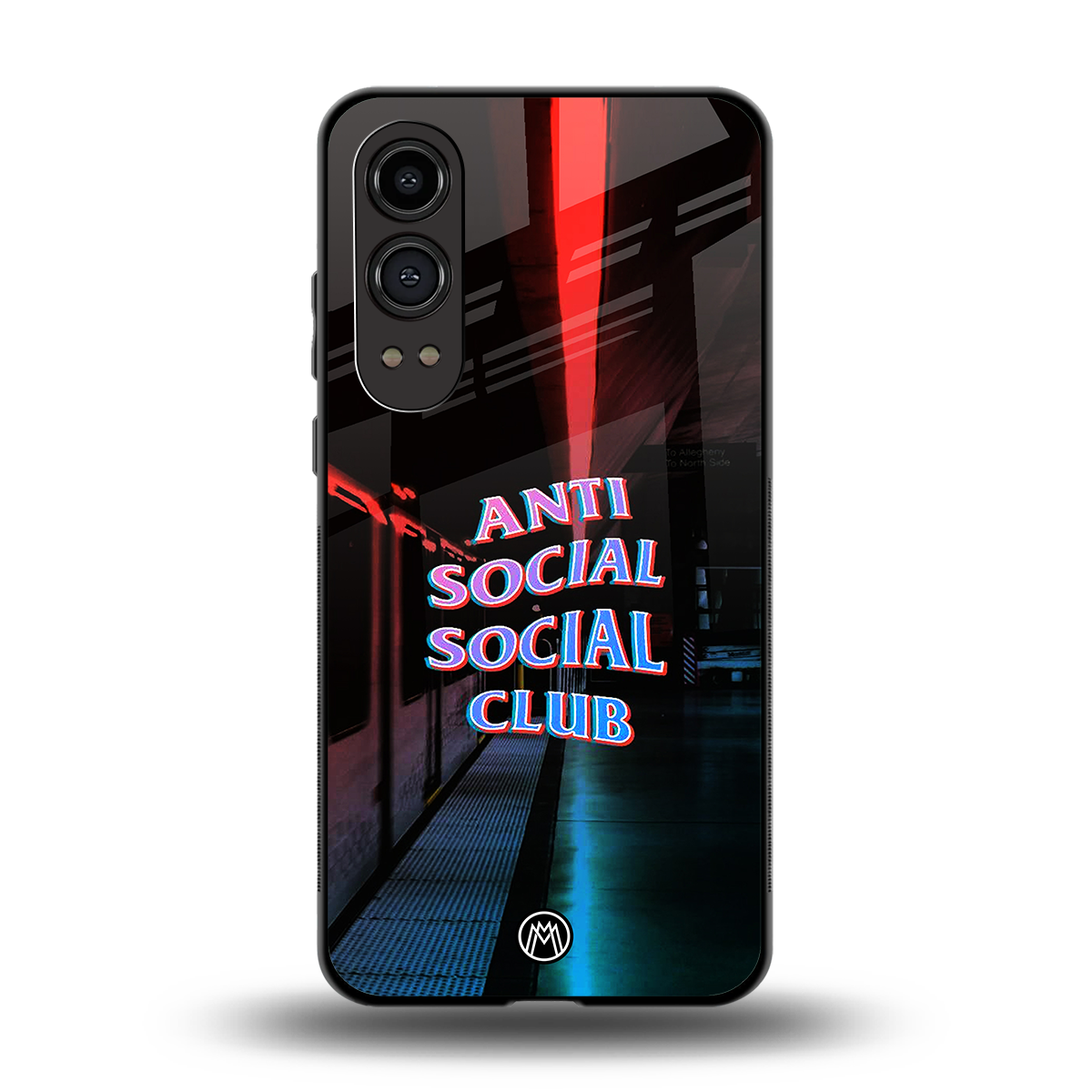 anti social social club back phone cover | glass case for oneplus nord ce 4 lite