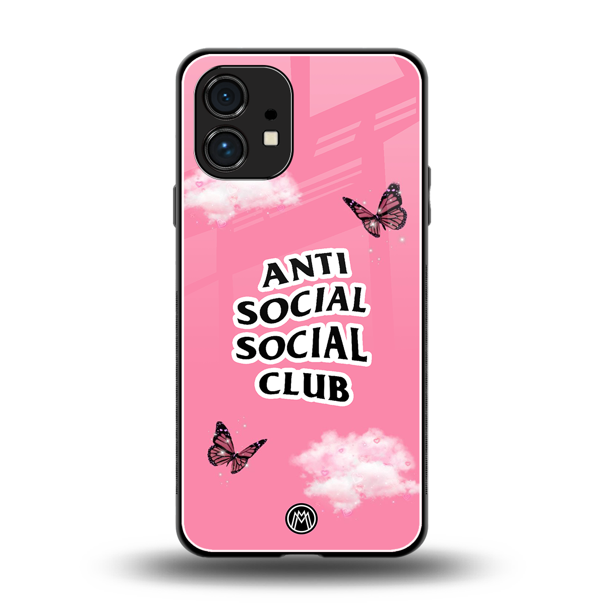 anti social social club pink edition back phone cover | glass case for nothing phone 1