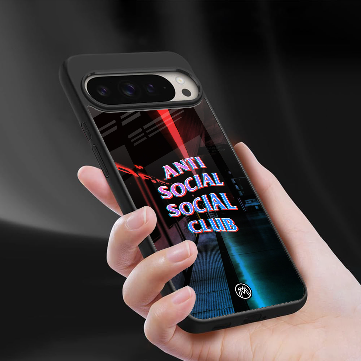 anti social social club back phone cover | glass case for google pixel 9 pro xl